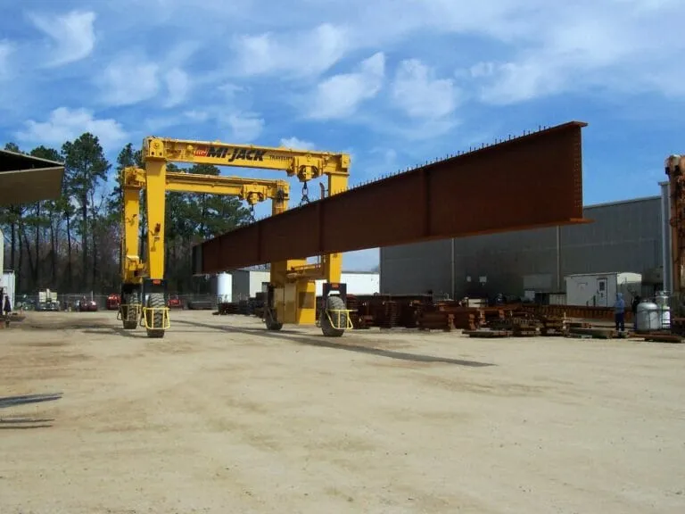 mj40hd travelift lifting steel beams