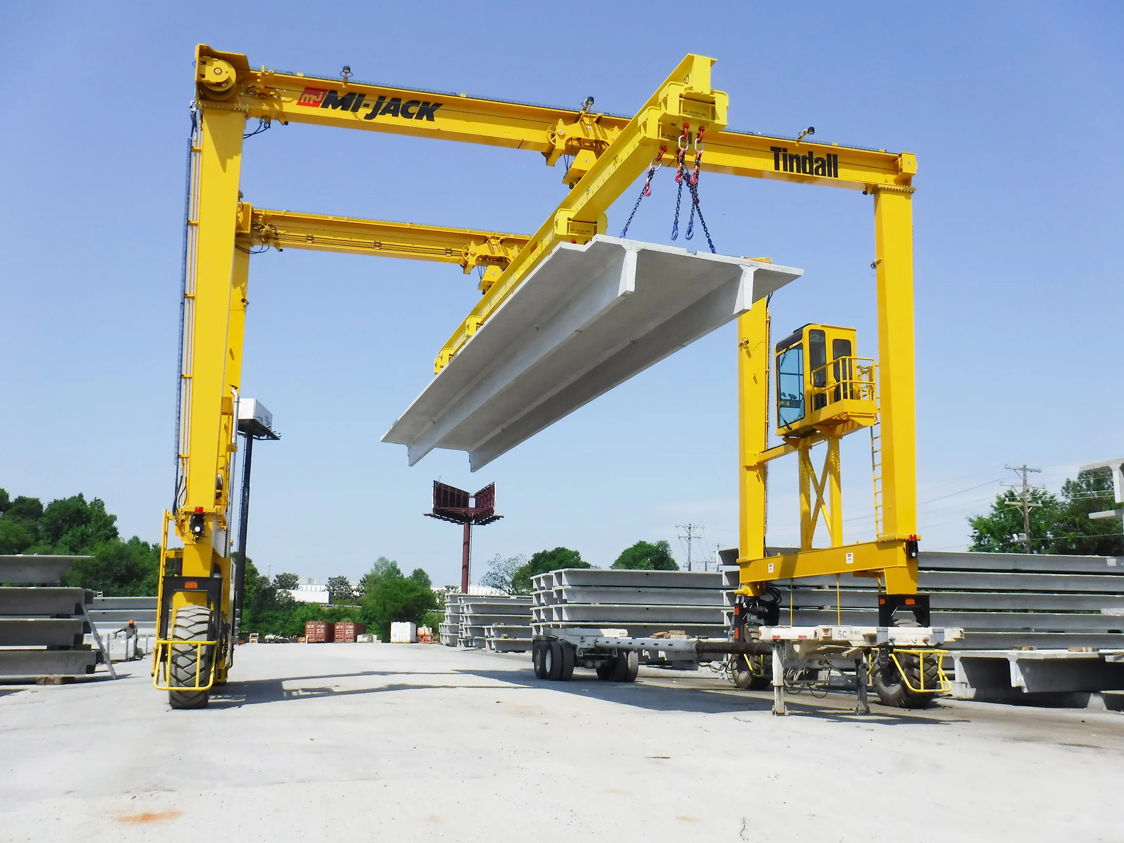 mj50hd travelift lifting prefab concrete