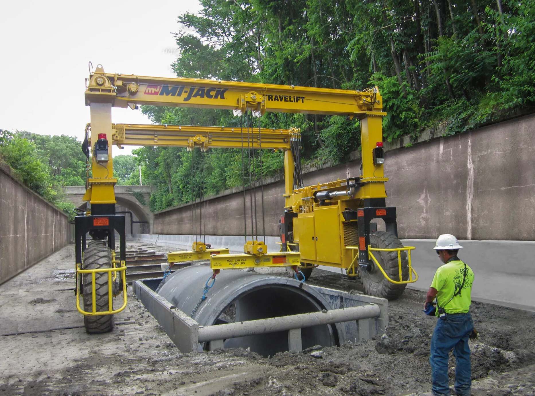 a mi-jack mj30hd on site to life a steel coil