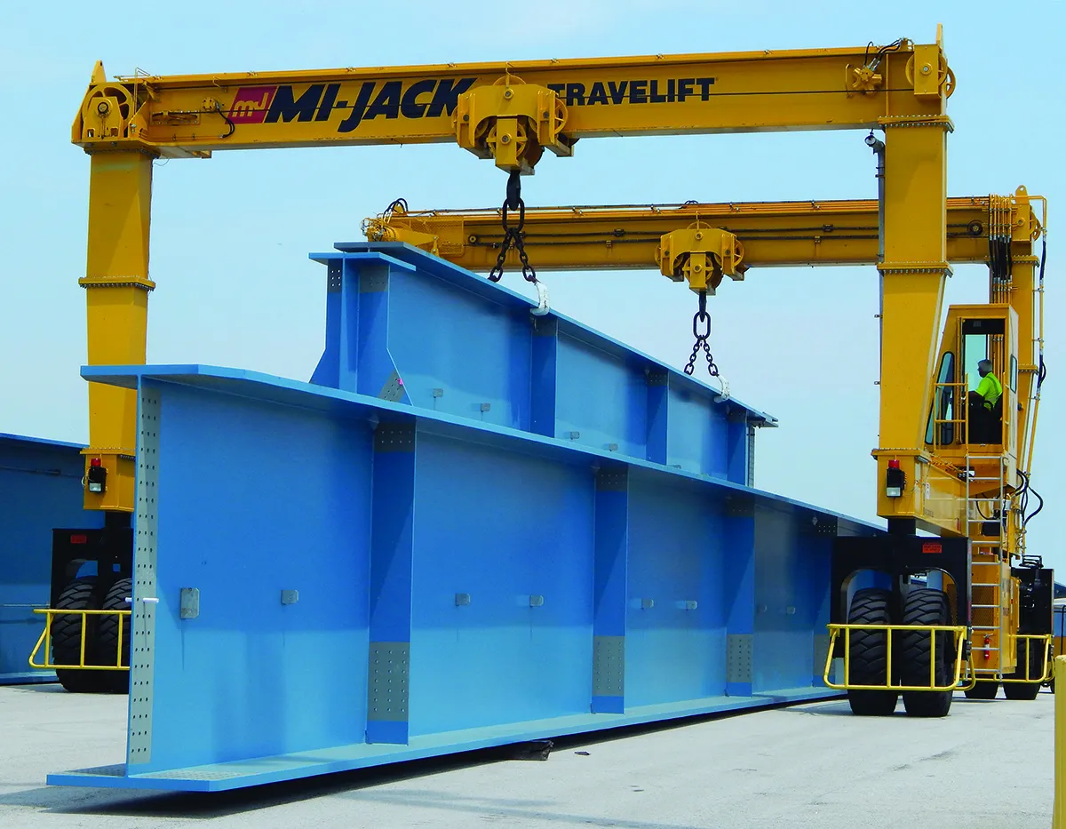a mj100hd lifting blue steel beam