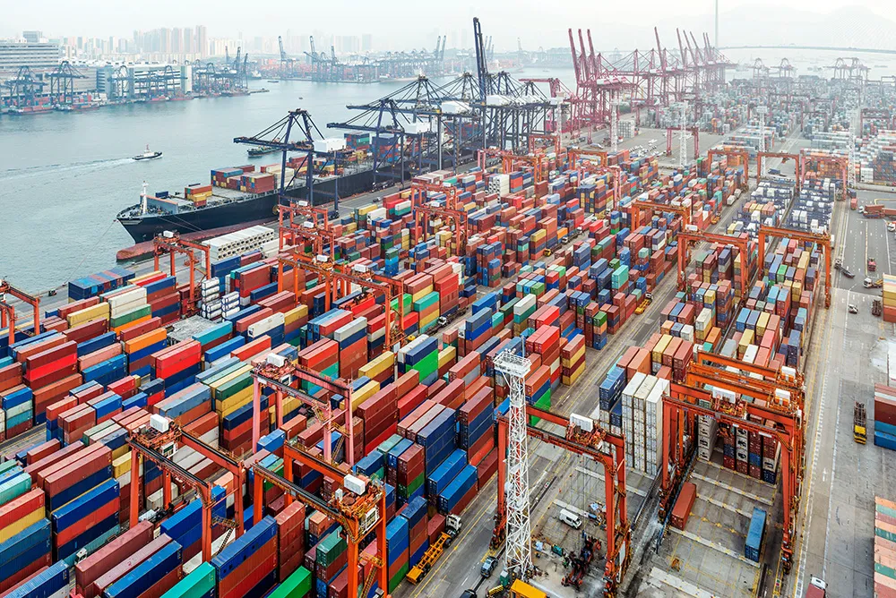 mi-jack translift RTGs using autosteering technology at terminal