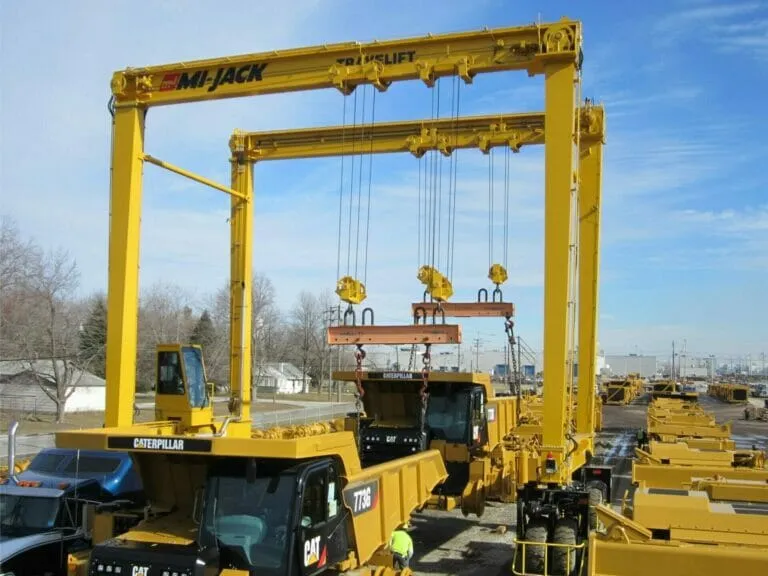 Wheeler Loader Dual Trolley Two Interface Beams Modern Travelift