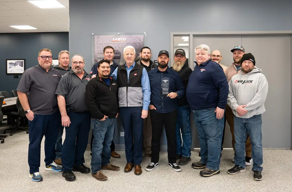 The team at JJSTLA training center with president Bill Lanigan