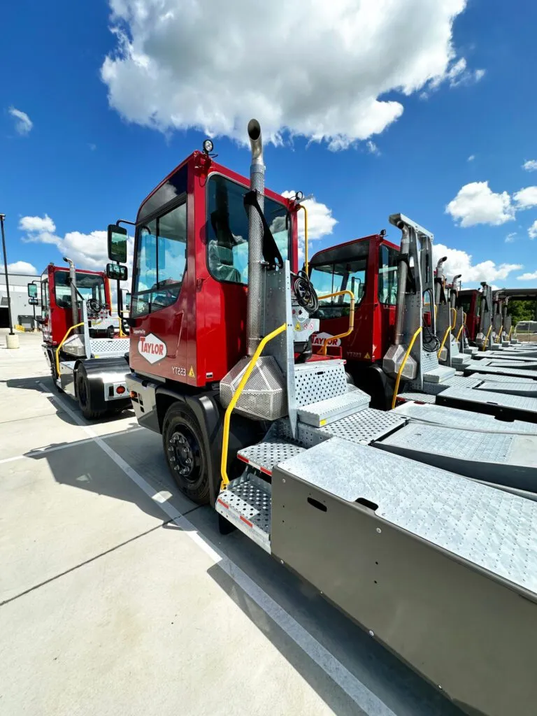 a fleet of terberg taylor terminal tractors