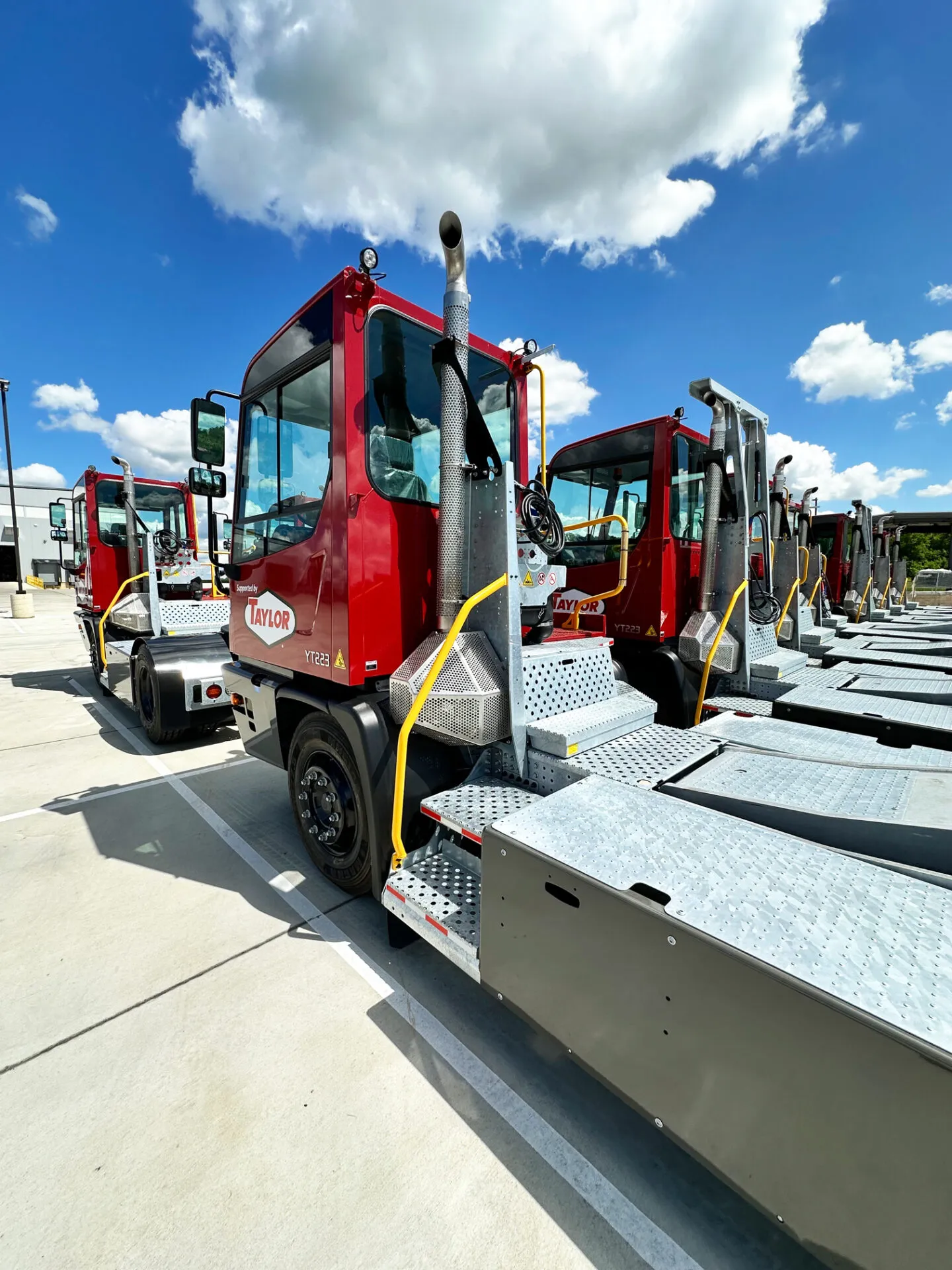 a fleet of terberg taylor terminal tractors