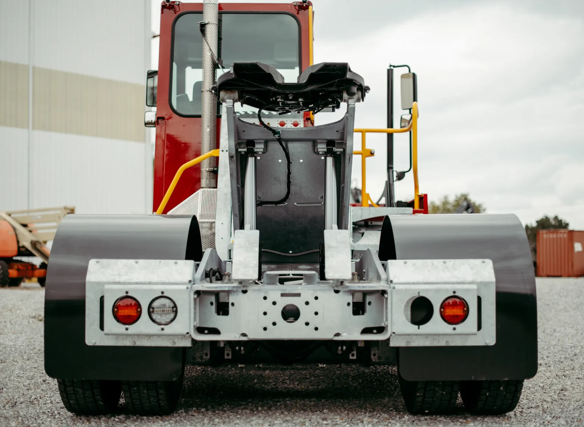 back of terberg yt-223 yard and terminal tractor