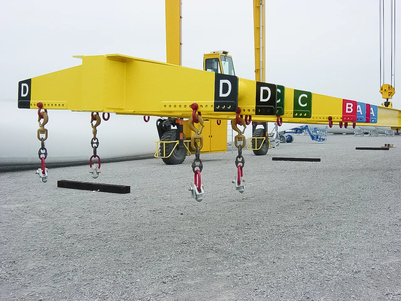 a custom mi-jack rtg lifting attachment