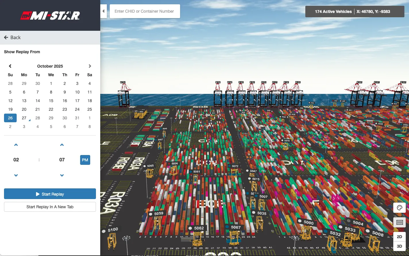 a rendering of time frames in mi-star accuview software