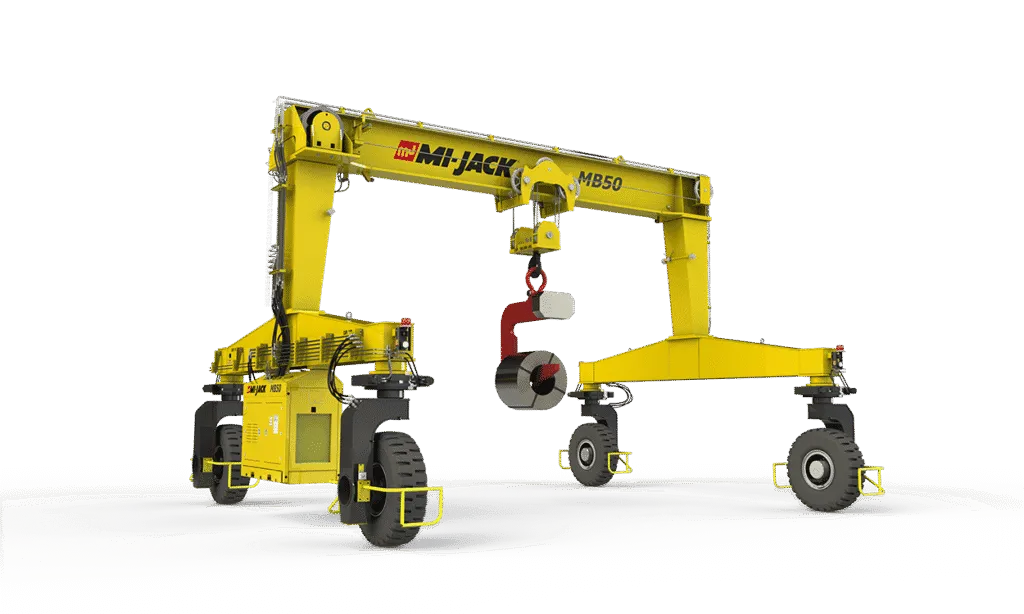 a render of a monobeam lifting a steel coil