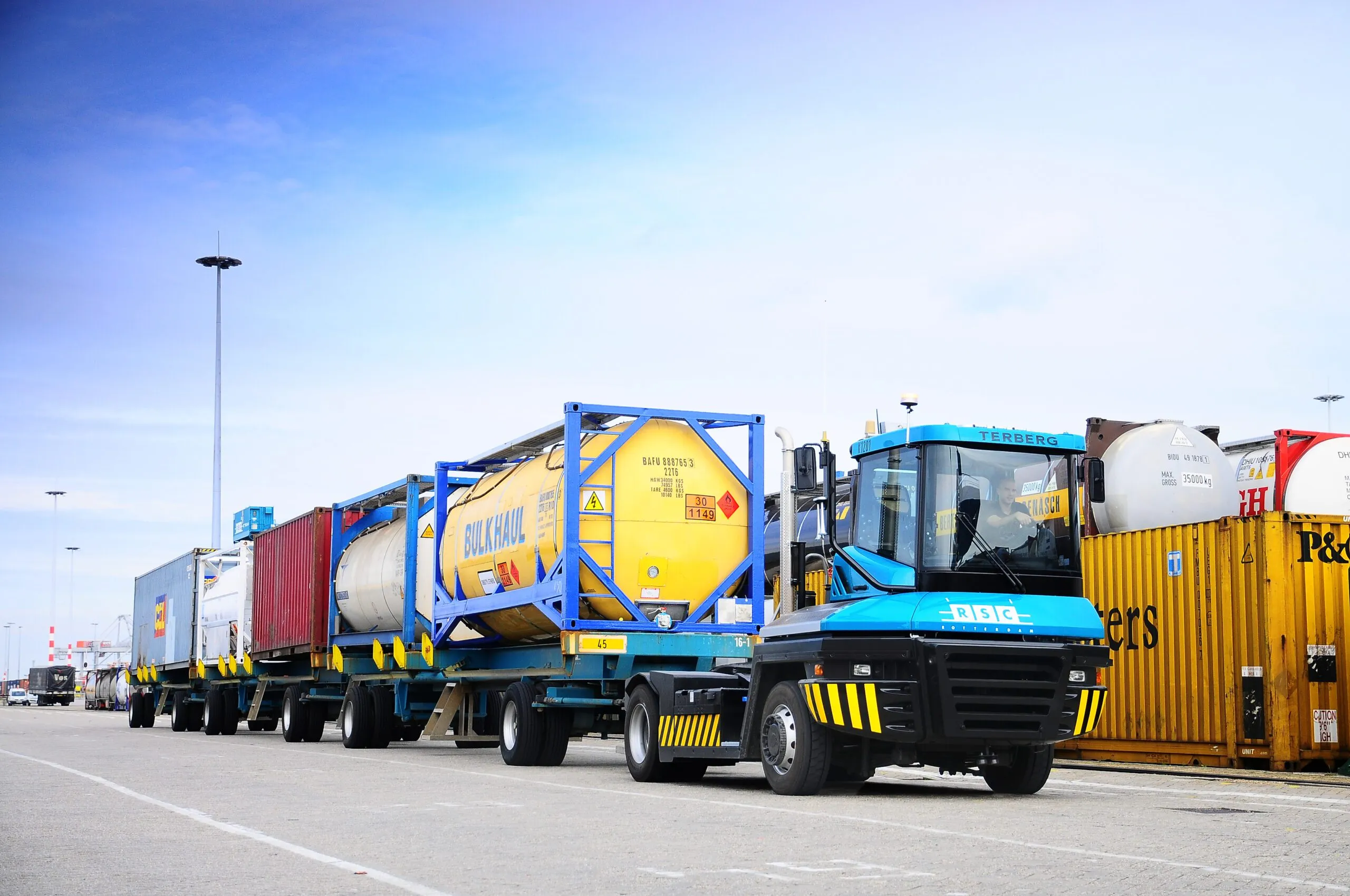 mi-jack's roro yard tractor from terberg on site